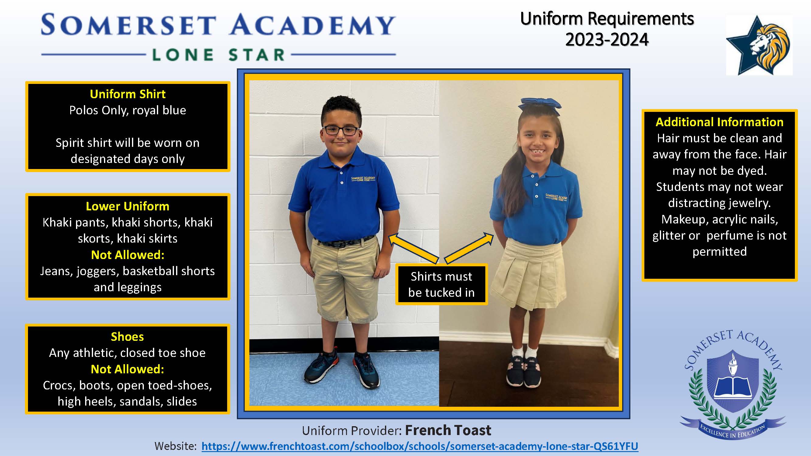 Uniform Requirements for Somerset Academy Lone Star